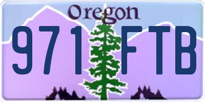 OR license plate 971FTB