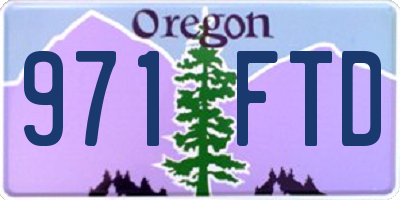 OR license plate 971FTD