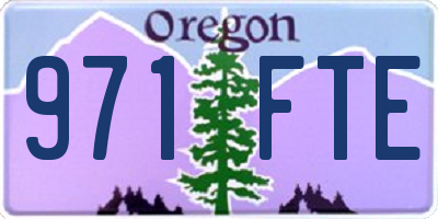 OR license plate 971FTE