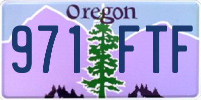 OR license plate 971FTF