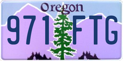 OR license plate 971FTG