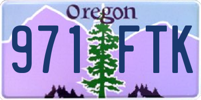 OR license plate 971FTK