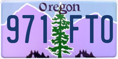OR license plate 971FTO