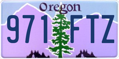 OR license plate 971FTZ