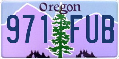 OR license plate 971FUB