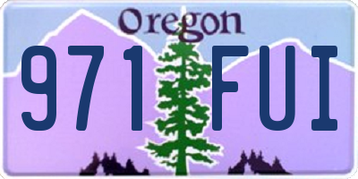 OR license plate 971FUI