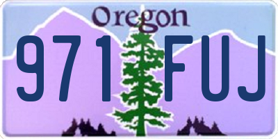 OR license plate 971FUJ