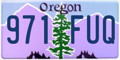 OR license plate 971FUQ