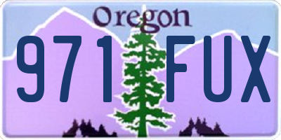 OR license plate 971FUX