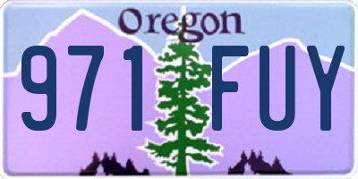 OR license plate 971FUY