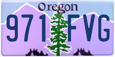OR license plate 971FVG