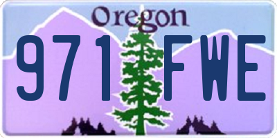 OR license plate 971FWE