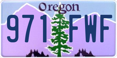 OR license plate 971FWF