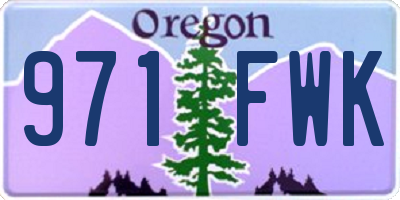 OR license plate 971FWK