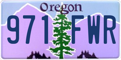 OR license plate 971FWR
