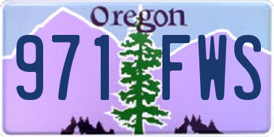 OR license plate 971FWS
