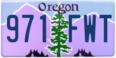 OR license plate 971FWT
