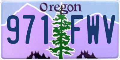 OR license plate 971FWV