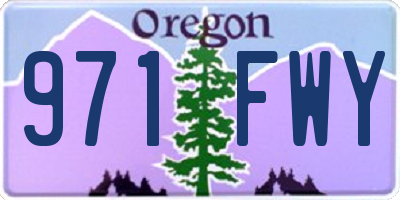 OR license plate 971FWY
