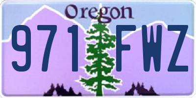 OR license plate 971FWZ
