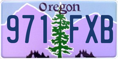 OR license plate 971FXB