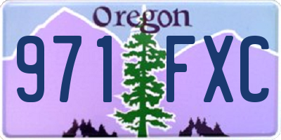 OR license plate 971FXC