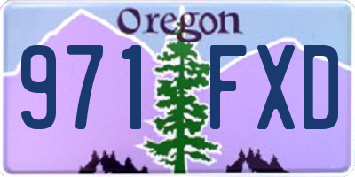 OR license plate 971FXD