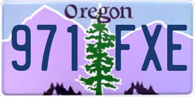 OR license plate 971FXE