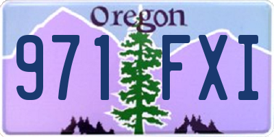 OR license plate 971FXI