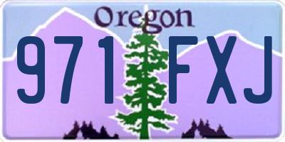 OR license plate 971FXJ