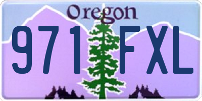 OR license plate 971FXL