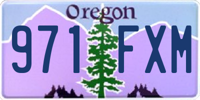 OR license plate 971FXM