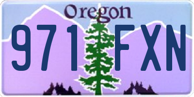 OR license plate 971FXN