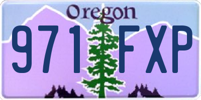 OR license plate 971FXP