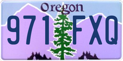 OR license plate 971FXQ