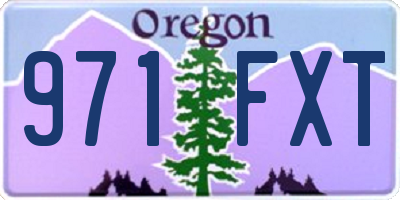 OR license plate 971FXT