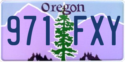 OR license plate 971FXY