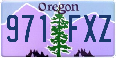 OR license plate 971FXZ