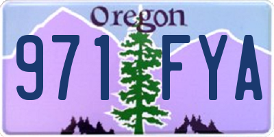 OR license plate 971FYA