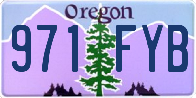 OR license plate 971FYB