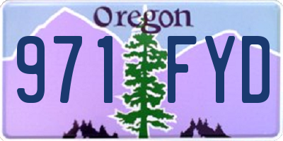 OR license plate 971FYD