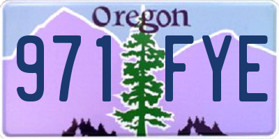 OR license plate 971FYE