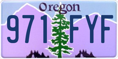 OR license plate 971FYF