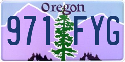 OR license plate 971FYG