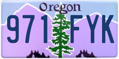 OR license plate 971FYK