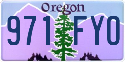 OR license plate 971FYO