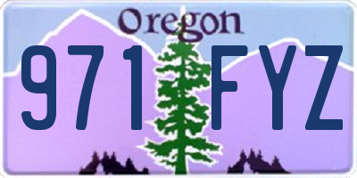OR license plate 971FYZ