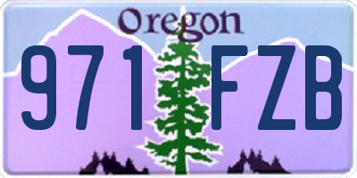 OR license plate 971FZB