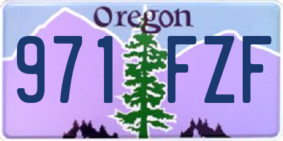 OR license plate 971FZF