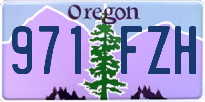OR license plate 971FZH
